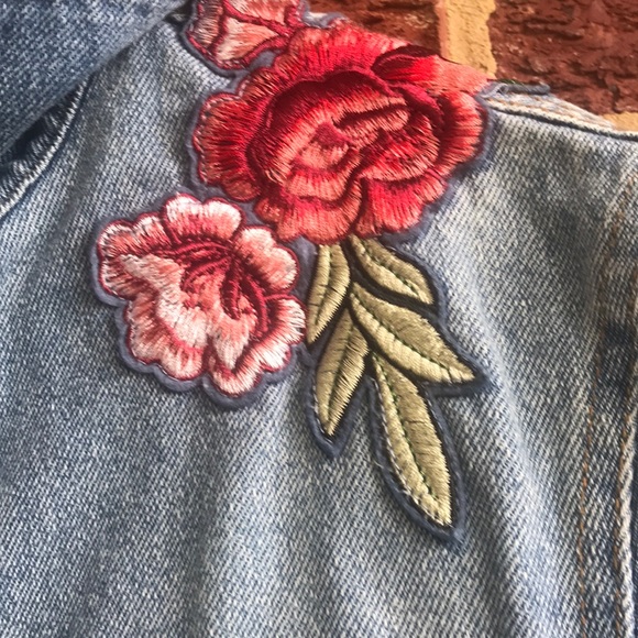Denim Distressed Jean Pimkie Patch Jacket - Picture 4 of 8